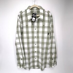 KUIU Men's Borrego Shirt XXL Buckbrush Plaid Green NWT